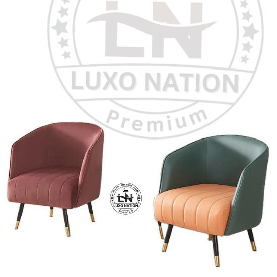 Luxo Nation Elegant Upholstered Accent Chairs - Style Meets Comfort
